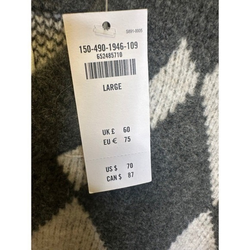 NWT Abercrombie & Fitch Argyle Knit Sweater - Size L – $70 Retail - Picture 3 of 4
